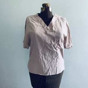 Vintage Jack Henry tan scrubtop